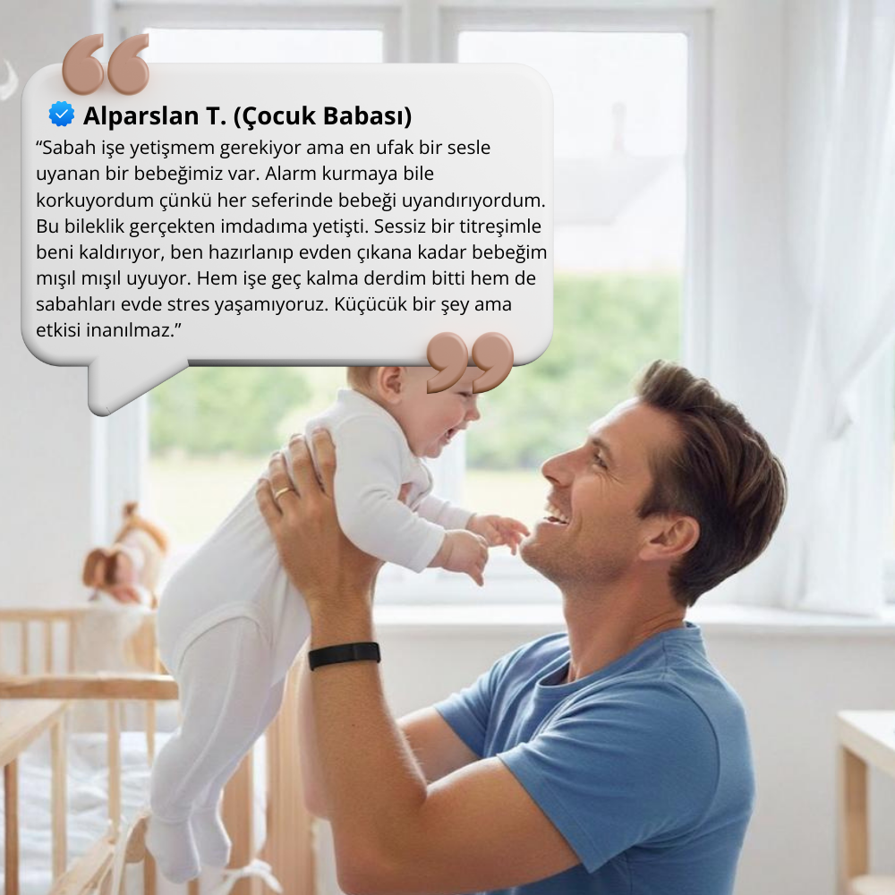 UyanFit® Titreşimli Alarm Bilekliği