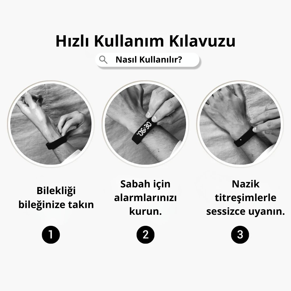 UyanFit® Titreşimli Alarm Bilekliği