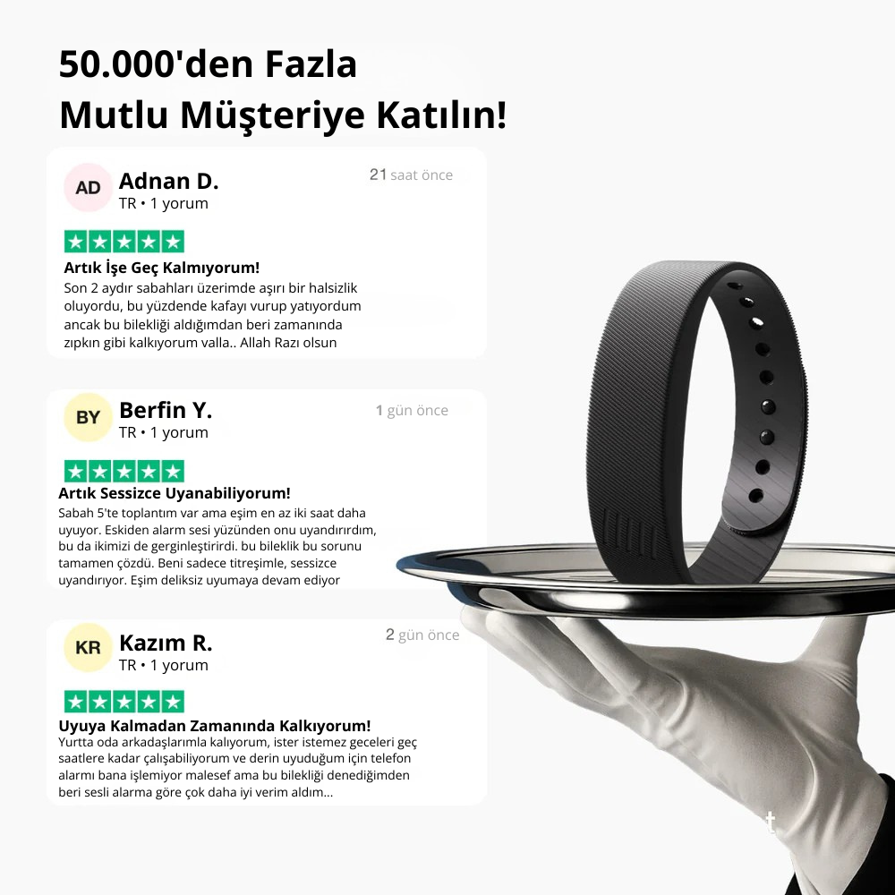 UyanFit® Titreşimli Alarm Bilekliği